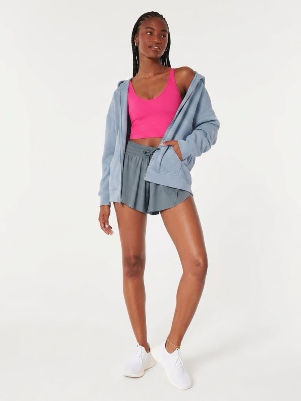 ✨ Gilly Hicks Active Cooldown Oversized Full-Zip Hoodie EUC light blue